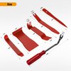 GOOACC 6PCS Auto Trim Removal Tool Kit No-Scratch Tool Kit for Car Audio Dash Window Molding Fastener Remover Tool Kit-Red