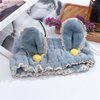 Hofar Face Wash Headband Hairband with Rabbit Bunny Ears and Lace Coral Fleece Cartoon Cute Creative Hair Accessories