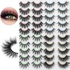 DYSILK Lashes Fake Eyelashes - Mink Lashes 20 Pairs Faux Mink Lashes 6D 4 Styles Mixed Wispy Fluffy Lashes Natural Look False Eyelashes Cat Eye Lashes Reusable Lashes Pack| 10mm-20mm
