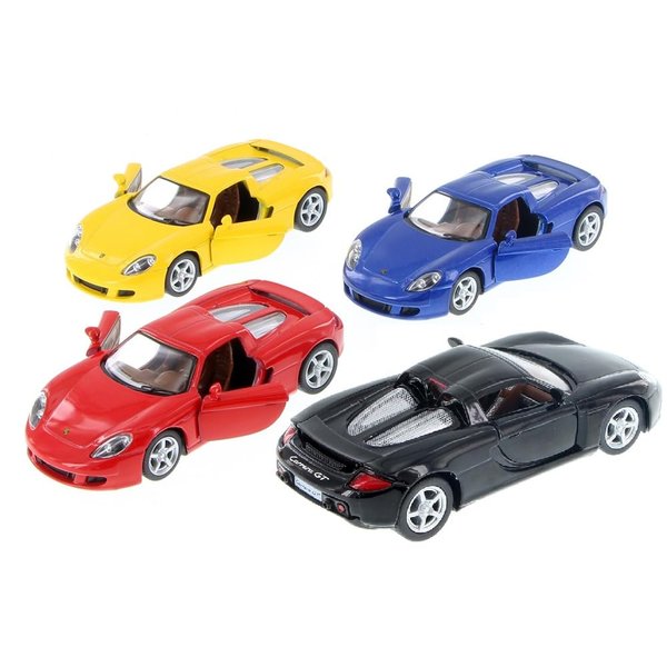 KiNSMART Porsche Carrera GT SetOf4 5" 1:36 Scale Die Cast Metal Model Toy Race Car
