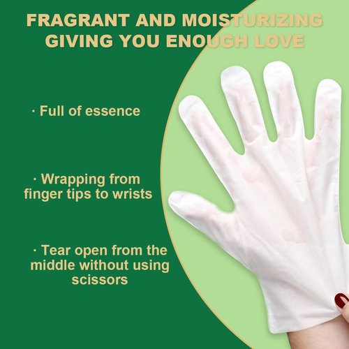 SULADEC Moisturizing Hand Mask with Shea Butter and Goat Milk, Hydrating Hand Masks for Dry Cracked Hands, Dry Skin Moisturizer for Soft and Smooth Touch Hands - Men Women - 5 Pairs