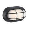 Westinghouse Lighting 6113700 Traditional One-Light Dimmable LED Outdoor Wall Light, Textured Black Finish, White Glass