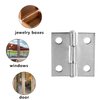 Piutouyar 6Pack Butt Hinge 1 Inch Mini Hinges 304 Stainless Steel Hinges Small Cabinet Hinges Folding Craft Hinges with Mounting Screws for Boxes Gate Drawer
