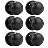 Probrico (6 Pack Classic Closet Door Knobs Dummy Door Knob, Individual Non-Turning Dummy Door Knob Single Side, Black Interior Door Knobs, Easy Installation