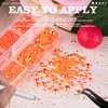 BELLEBOOST Resin Rhinestones Kits, 2/3/4/5/6mm Flatback Jelly Rhinestones, 2 Box Orange AB Non Hotfix Crystal Gems for DIY Crafts Mugs Bottles Tumblers Clothes Makeup Nail Manicure