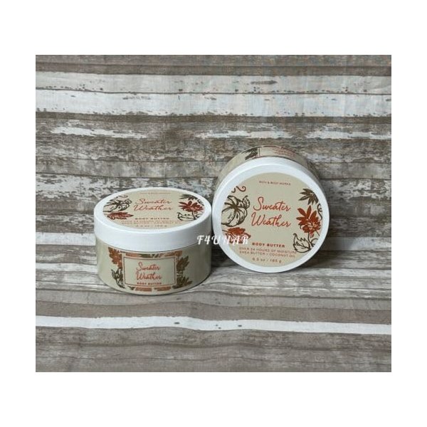 2 SWEATER WEATHER 24 Hr. Moisture Body Butter BATH BODY 6.5 oz