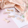 10 Pcs Pearl Bow Hair Clips Bow Pearls Hairpin Duckbill Hair Claw Clips Non-Slip Duckbill Clip Gold Metal Hair Clip Hair Accessories Headwear Styling Tools Elegant Cute Hair Clips for Girls and Women