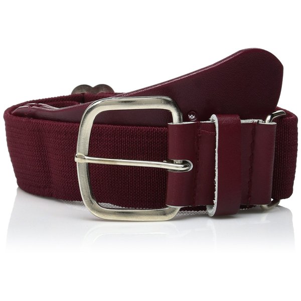 Champion Sports Baseball/Softball Uniform Belt - Comfort Stretch Fit Uniform Belt - Durable Syntex Tab - Adult: 22"-46" - Maroon