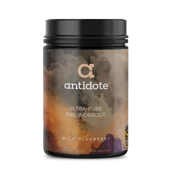 Antidote Clean Pre Workout Powder Wild Blueberry - All Natural Energy Supplement - Beetroot, Tart Cherry, Caffeine, Probiotics, Creatine - Vegan, Keto