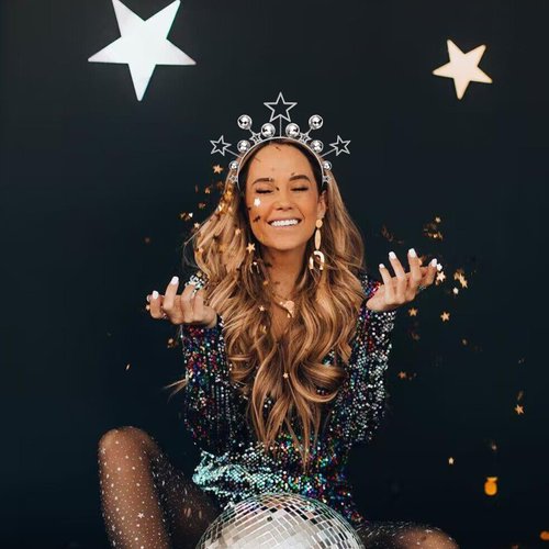 CEALXHENY Disco Ball Headbands for Women Rhinestone Star Hairband Glitter Mirrorball Headbands 70s 80s Disco Costume Outfits Music Concert Hair Accessories Holiday New Year Party Favors (Pattern C)
