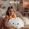 Ditucu Cute Dumpling Plush Pillow Funny Food Soup Stuffed Animals Plushies Toys Soft Hugging Gifts for Kids White 8 inch