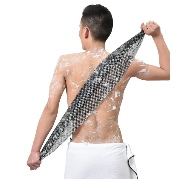 LeapLife Exfoliating Washcloth Towel, Body Back Scrubber Towel for Shower, Loofah Sponge Wash Cloth Japanse for Men Women, Deep Cleanses Skin Ease and Generates Lots of Bubbles Size39.3 x 9.4 inches