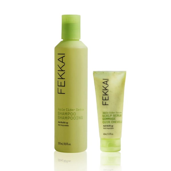 Fekkai Apple Cider Detox Shampoo (8.5 oz) + Apple Cider Detox Scrub (2 oz) - Free of Sulfates, Parabens, Phthalates - Vegan, Cruelty-Free