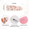 JIAHANG 20Pcs Baby Girls Floral Print Hair Clips in Pair, Non Slip Hairpins Cotton Snap Hair Barrettes Thin Thick Hair Accessories for Toddlers Kids(color A)