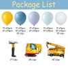 Construction Balloons Garland Arch Kit 155Pcs Yellow and Blue Balloons with Crane Excavator Hammer Foil Balloon for Birthday Baby Shower Trucker Appreciation Day Construction Party Decorations