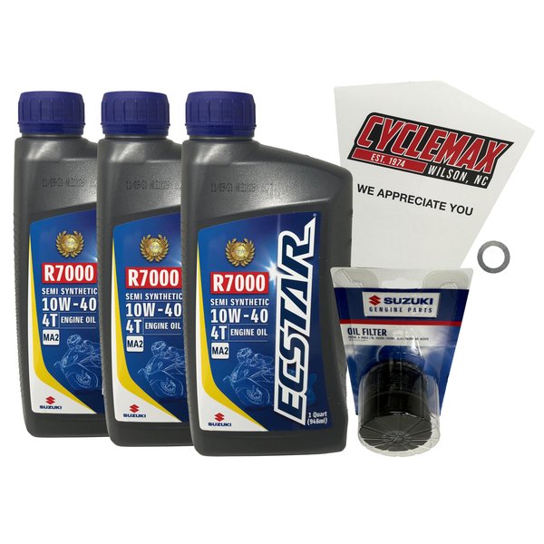 Cyclemax Semi Synthetic Oil Change Kit fits 2001-2012 Suzuki SV650/SV650S