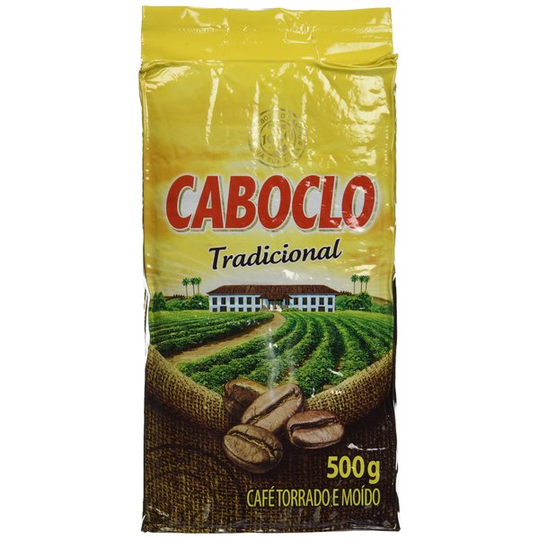 Roast n' Ground Coffee From Brazil - Café Torrado e Moido - Caboclo 17.60oz (500g) GLUTEN FREE