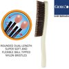 Giorgio GIO1IVY Gentle Dresser Size Detangle Brush - Wet Hair Brush & Hair Massager for Hair Growth - Pro Detangling Brush for Sensitive Scalps - Anti Static Ionic Hair Brush (7.75", Ivory)