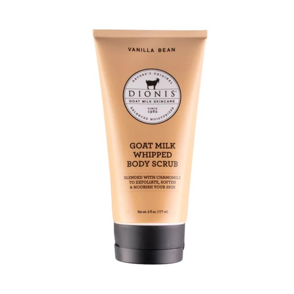 Dionis - Goat Milk Skincare Vanilla Bean Scented Whipped Body Scrub (6 oz) - Made in the USA - Cruelty-free and Paraben-free