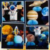 SUNBEAUTY 12 PCS Solar System Theme Honeycomb Centerpieces for Table Topper Outer Space Party Supplies Space Themed Party Decorations Space Birthday Decorations Galaxy Party Decorations