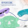 PerfeCore Eye Mask Get Rid of Puffy Eyes Migraine Relief, Sleeping, Travel Therapeutic Hot Cold Compress Pack With Cover Gel Beads, Spa Therapy Wrap for Sinus Pressure Face Puffiness Headaches Purple