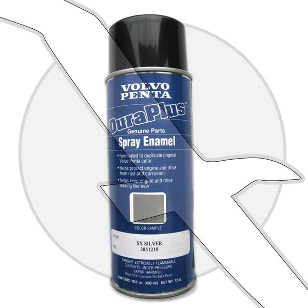 Volvo Penta SX Silver Gray Metallic Paint 3851219