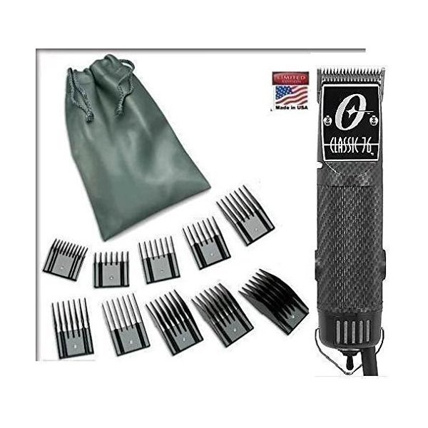 Oster Classic 76 Carbon Fiber design Limited Edition Hair Clipper + 10 Piece Combs