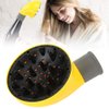 Universal Hair Diffuser Adaptable for Profession Blow Dryer Hair Dryer Diffuser for Curly Wavy Hair Shiny Black, Hair Dryer Attachments (Yellow)