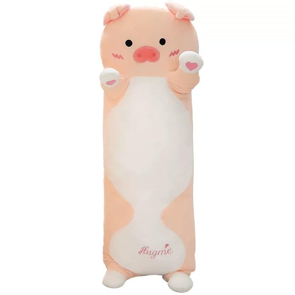 Yeqivo Long Pig Plush Pillow, Pink Pig Plush Toy Long Pig Stuffed Animals, Cute Pig Plush Sleeping Hugging Pillow Toy for Kids Girlfriend(Pig,19.68Inch/50cm)