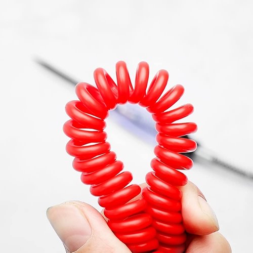 Test Light Automotive,Circuit Tester 3-48V DC Digital LCD Display,Prolong Spring Cable, for Sedan,SUV,RV,Truck,Lawn Mower,Power Tool(Round Shape, Red, Voltage Display)