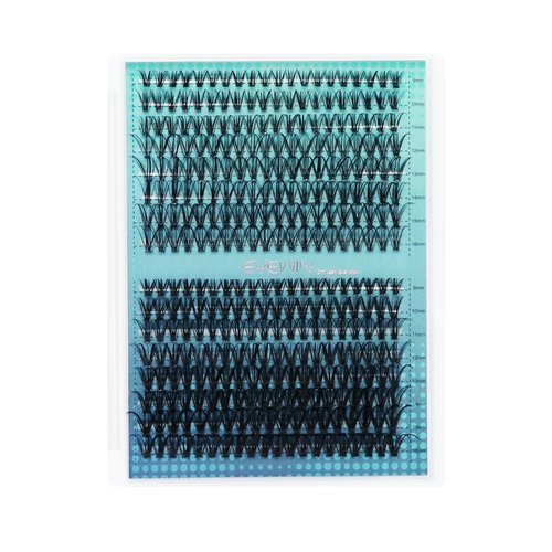 Lash Clusters DIY EyeLash Extension 320PCS, 0.07 D Curl 9-16MIX 30D 50D Curl Wispy Fluffy Cluster Lashes Extension, Individual DIY Single Lashes Cluster Extensions for Eyelash Extensions Beginners