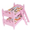 Birostiana Miniature Dollhouse Accessories Miniatures Furniture Wood Bunk Bed Mini Toys DIY Decor Ornament fo Dollhouse Bedroom Party Kit (Giraffe)