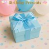 Blue Gift Wrap Bows - 50pcs Elegant Reusable Bows for Gift Wrapping, Party Decorations, Wedding Decor, Birthday Presents, Holiday Gifts, DIY Crafts, Baby Shower, Anniversary, Christmas, Gift Bags - light blue