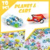 Vileafy 70 Mini Cars and Planes for Kids 4-8 Years Old, Pull Back Vehicles Set for Classroom Prizes, Bulk Treasure Box Toys, Goodie Bags Fillers, Carnival Prizes, and Birthday Return Party Favors