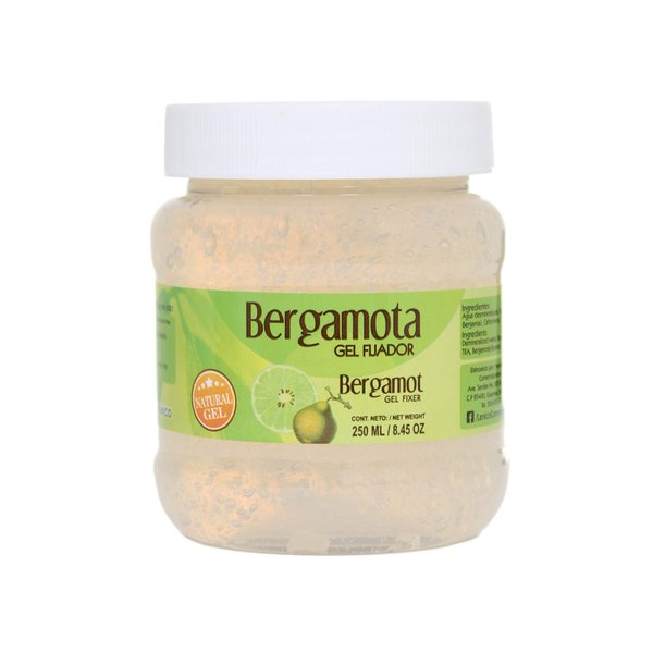 Bergamota Gel Fijador, Bergamot Gel Fixer, Stayling Hair Gel, 250 ml / 8.45 oz. Natural Gel, Lenico.
