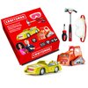 CRAFTSMAN Bundle 4 OK013-CM Sprint Racer Kit, OK017-CM Bulldozer Kit, PH Mini Screwdriver, Hammer, Safety Goggles