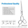 JASON 6 Inch Left Handed Barber Hair Cutting Scissors Professional Salon Shears Razor Edge Hairdressing Scissor Japanese Stainless Steel Reversible Haircut Shear for Men Women