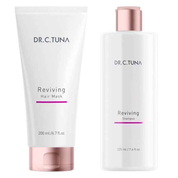 FARMASI Dr C Tuna, Advanced Hair Growth Reviving Hair Shampoo and Hair Mask Capixyl™ and Trichogen™ Hair Care SET | Shampoo 7.6 fl oz / 225 ml | Hair Mask, 6.7 fl.oz/ 200 ml