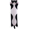 Yeqivo Cat Stuffed Animal Plush Pillow Cute Cat Body Pillow, Long Stuffed Cat Plush Cat Stuffed Animal Toy Kitten Long Throw Pillow Gift for Kids Girlfriend(50CM,Black)