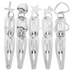 FOMIYES 10pcs Metal Snap Hair Clips, Punk Hairpins, Silver Heart Crosses Pendant Hair Barrettes, Thick Thin Hair Accessories Hip Hop Hair for Women Girls