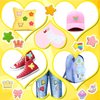 48 Pcs Iron on Patches Self Adhesive Chenille Patches for Backpacks Applique Patches Rainbow Heart Smile Face Star Flower Paw Embroidered Patch for Clothing Fabric Jackets Jeans Repair (Cute Style)