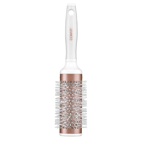 Conair Ceramic Round Brush for Blow-Drying, Thermal Ceramic Brush for Smoothing and Waves, Packaging May Vary, 1 Count
