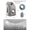 Inflatable Travel Air Pillow for Sleeping to Avoid Neck and Shoulder Pain, Comfortably Support Head and Lumbar, Used for Airplane, Car, Bus and Office (Grey)