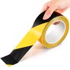 Black & Yellow Safety Tape - 2 Inch x 108 Feet - Warning & Hazard Tape Caution Tape for Marking Floors, Walls, Pipes & Equipment in Construction Sites & Hazardous Areas