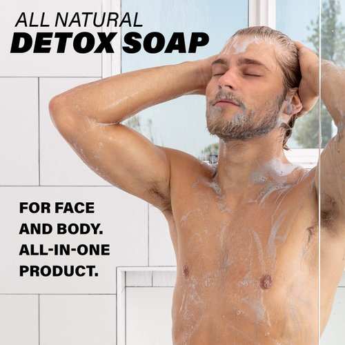 Southern Natural Activated Charcoal Soap Bar (2 Pack) For Dry, Sensitive Skin. Great For Face & Body. Made With Dead Sea Mud, Goat Milk & Peppermint Essential Oil. 4 oz bars