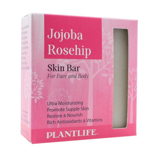 Plantlife Jojoba Rosehip Bar Soap - Moisturizing and Soothing Soap for Your Skin - Hand Crafted Using Plant-Based Ingredients - Made in California 4oz Bar