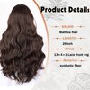 Matthia Synthetic Lace Front Chocolate Brwon Wigs for Black Women, 26inch Long Body Wave Glueless Wig 13x4x1 Lace Front Wigs Pre Plucked with Baby Hair Ready to Wear Wigs