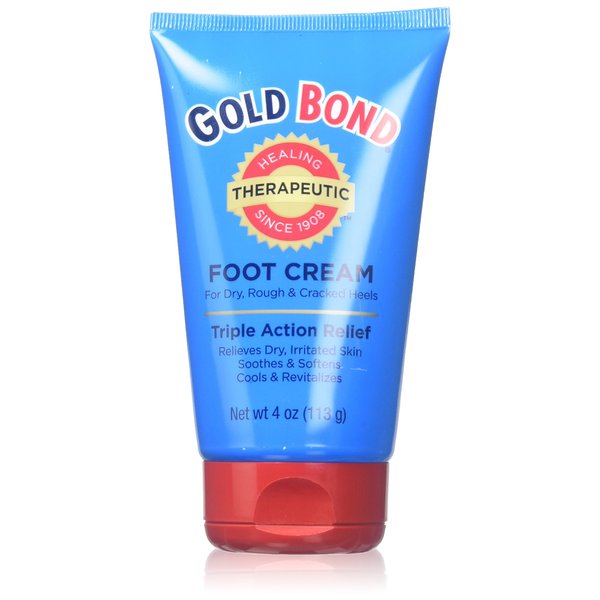 Gold Bond Therapeutic Foot Cream, Jojoba & Peppermint Oil, 4 Oz (Pack of 6) - Presentation May Vary.