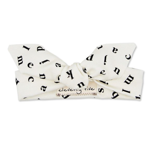Organic Knotted Adjustable Headbands for Baby Girls - Alphabet