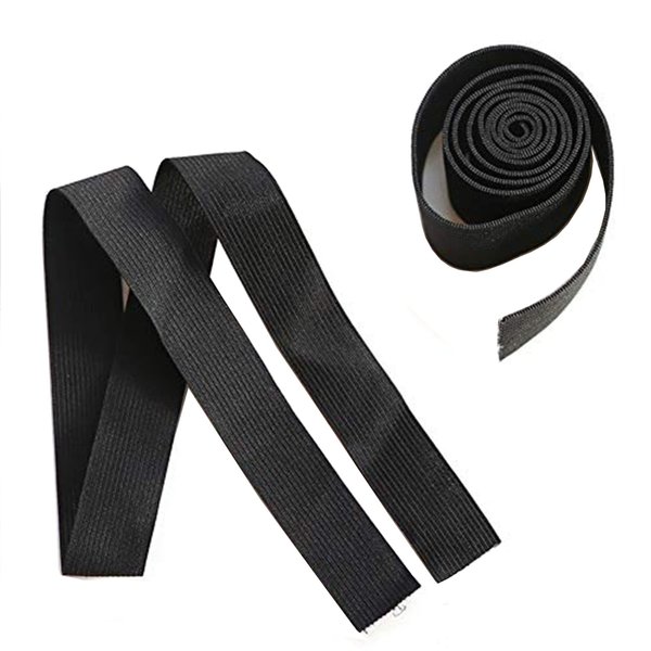 BTWTRY 8PCS Elastic Bands Wig Accessories for Making Wigs/Lace Frontal/Lace Closure 2.5cm Width (8pcs, Black)